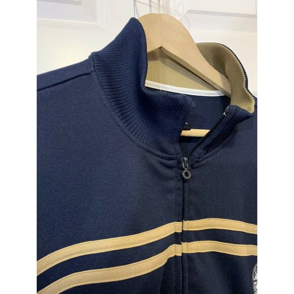 Vtg Marithe Francois Girbaud Embroidered Full Zip Jacket Men’s Sz XL Blue‎ Tan - Picture 4 of 10